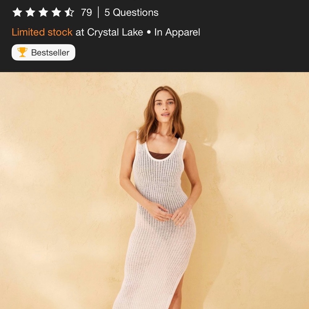 Shade & Shore White Knit Dress - Picture 8 of 9